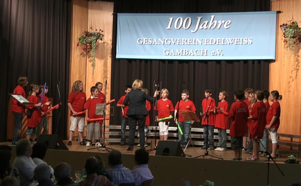 Schler der Johanniterschule Mnzenberg-Gambach unter der Leitung  von Anne Setzer-Klein